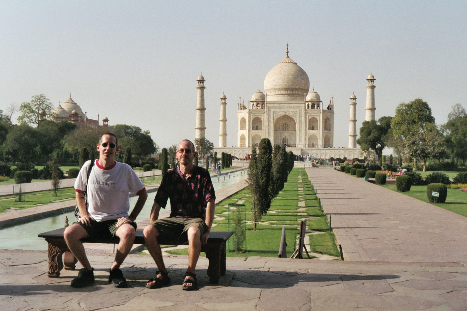 Simon: at the Taj Mahal, with Phil.